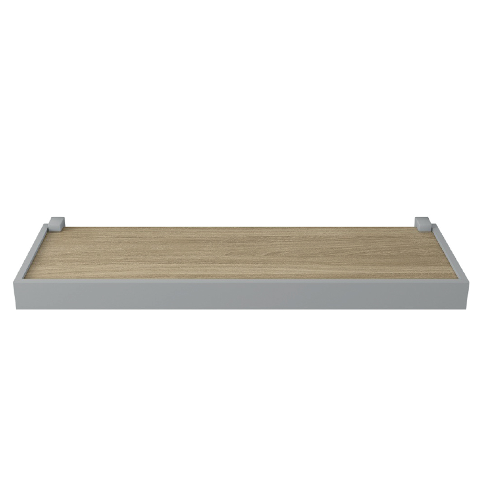 [F02031] Repisa Duetto 1,5x20x60cm Roble Miel Borde Gris. Miel/gris. 1. 5x20x60cm