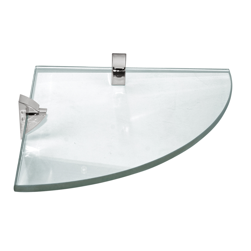 [F02105] Esquinero Vidrio 0. 8x30x30cm Con S Cromo