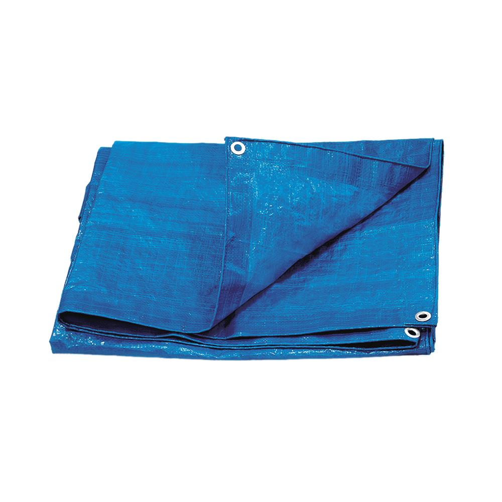 [F060608] Lona Plastica Con Ojetes 6'x 8'. Azul. 8' (1. 83mts X 2. 44)