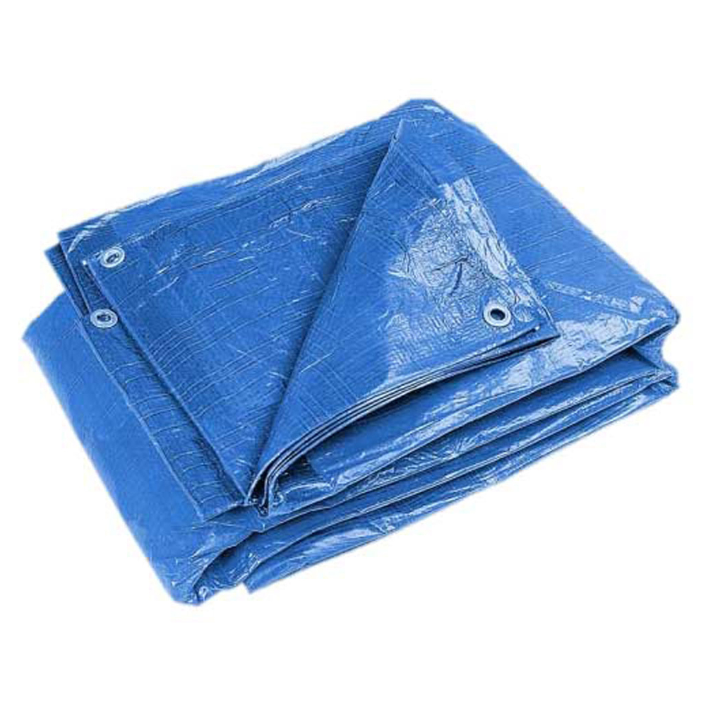 [F061620] Lona Plastica Con Ojetes 16'x 20'. Azul. 20' (4. 87mmx 6. 09)