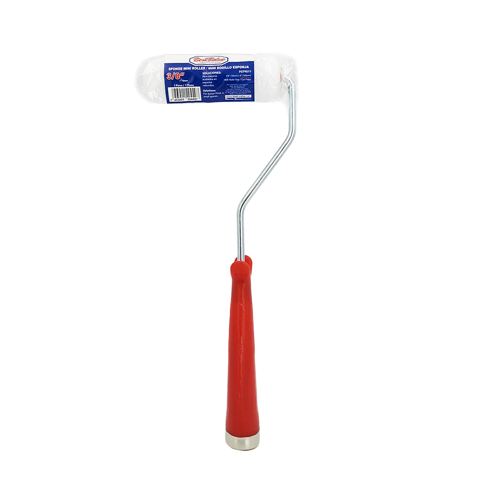[F079511] Juego Mini Rodillo Con Felpa 4 Esponja 2pzas. Metal / Plastico.