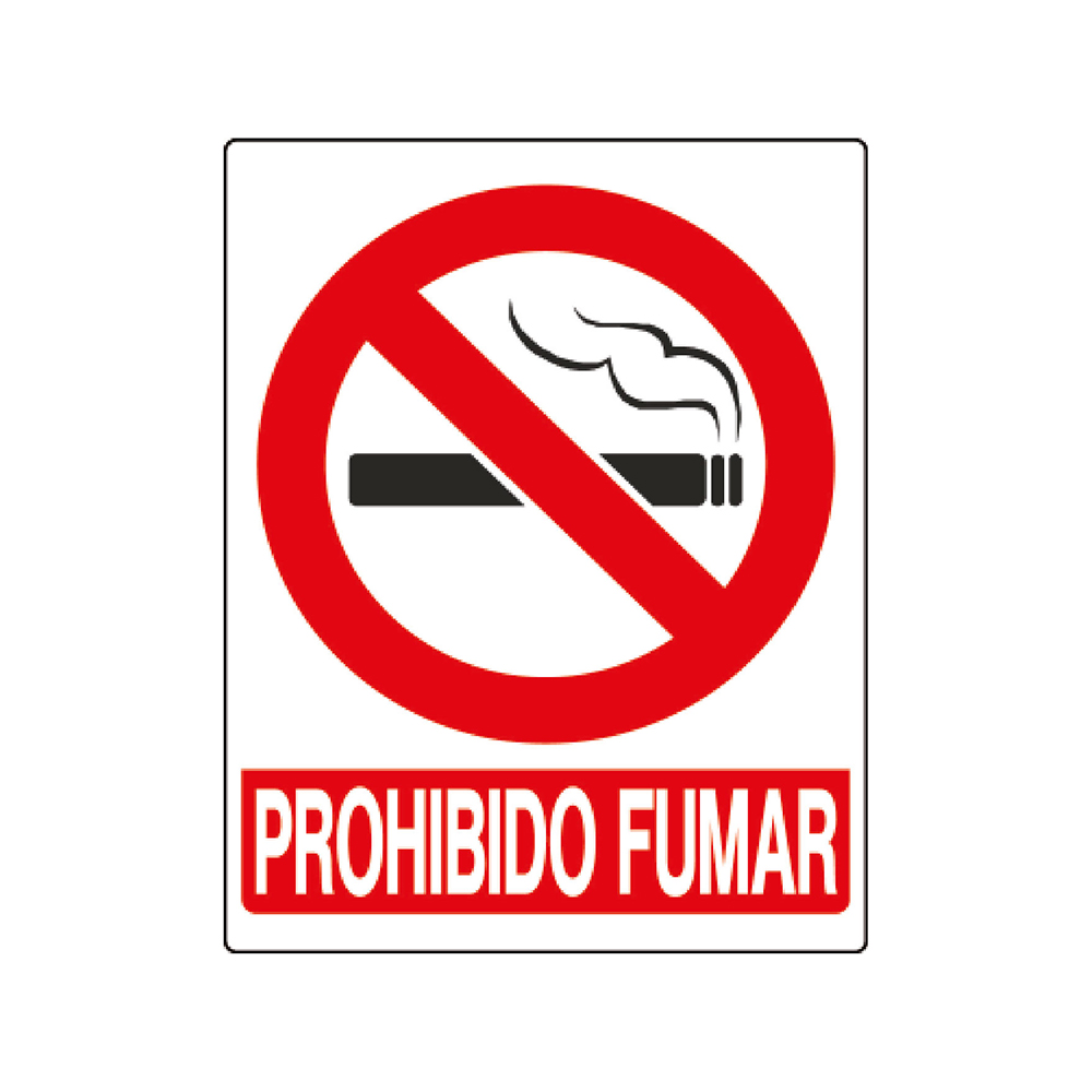 [F08110] Letrero (prohibido Fumar). Pvc Rígido. 19cm X15cm