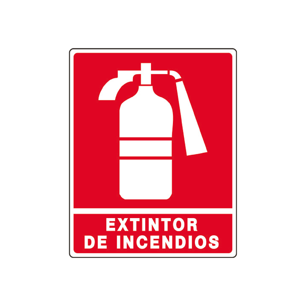 [F08120] Letrero (extintor De Incendios). Pvc Rígido. 25cm X 20cm