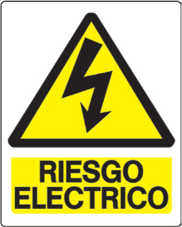 [F08125] Letrero (riesgo Electrico). Pvc Rígido. 25cm X20cm