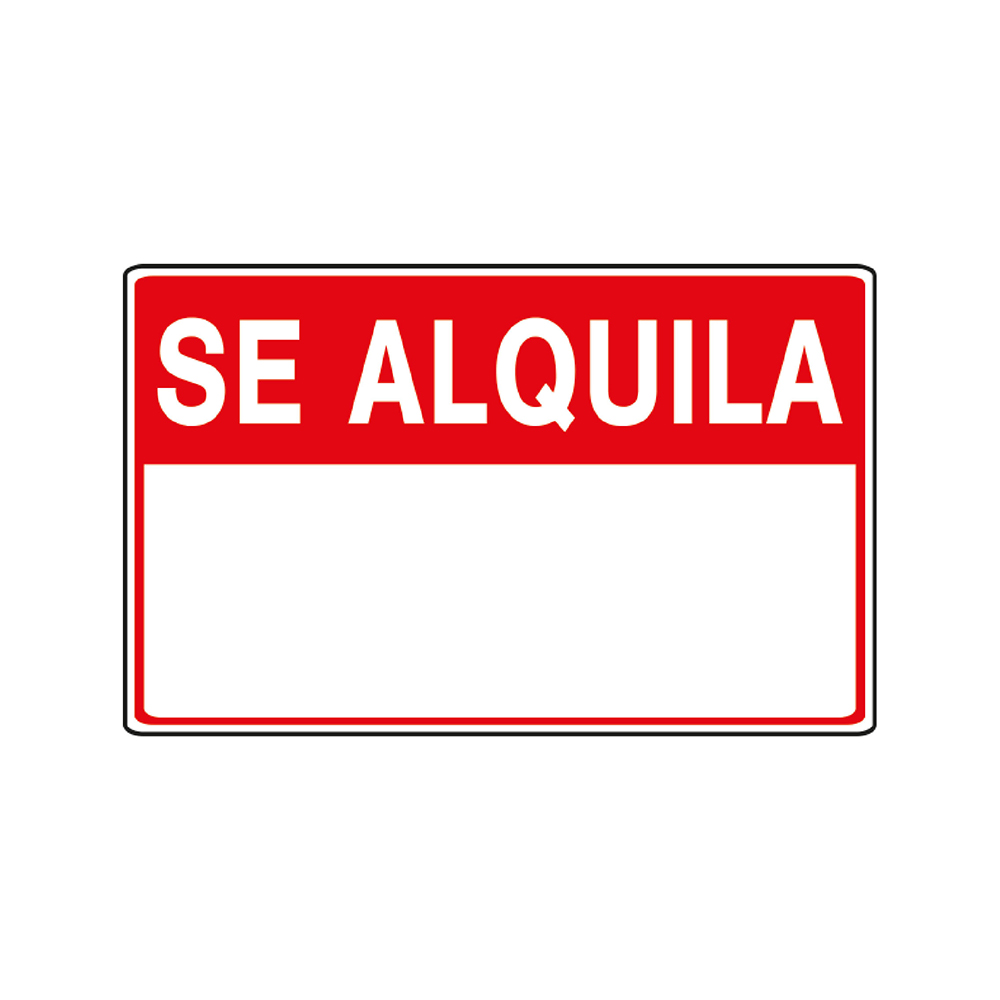[F08136] Letrero (se Alquila). Pvc Rígido. 40cm X25cm