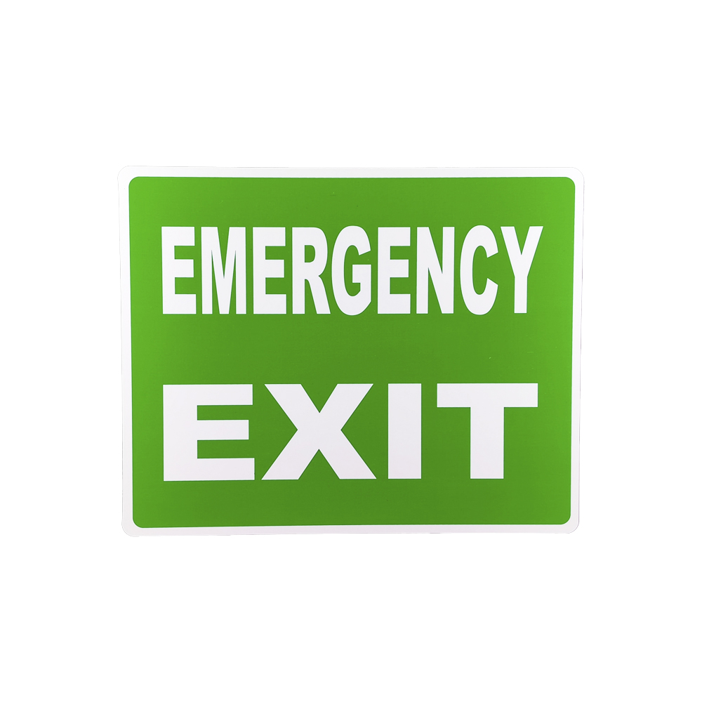 [F08201] Letrero De Informacion Emergency Exit. Verde-blanco. Exit