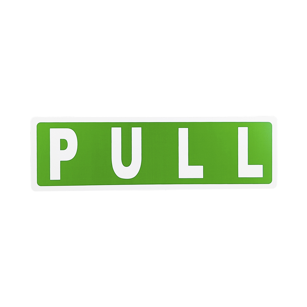 [F08202] Letrero De Informacion Pull. Verde-blanco. Pull