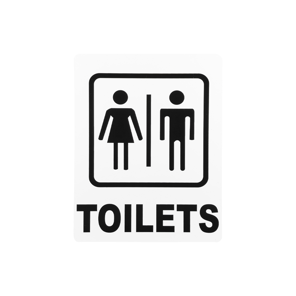 [F08215] Letrero De Informacion Toilet Woman / Man. Pvc Rígido. 15cm X 19cm