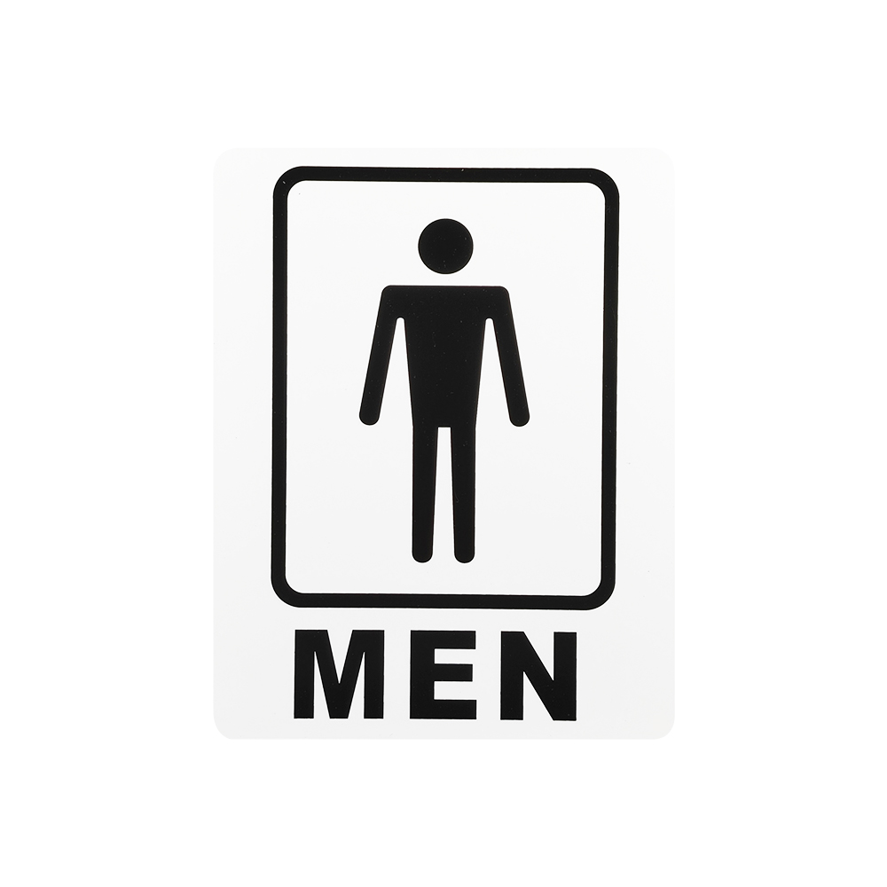 [F08217] Letrero De Informacion Toilet Man 15x19cm. Pvc Rígido. 15cm X 19cm