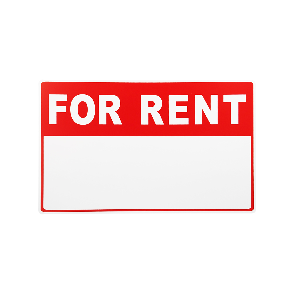 [F08221] Letrero De Informacion For Rent. Pvc Rígido. 40cm X25cm