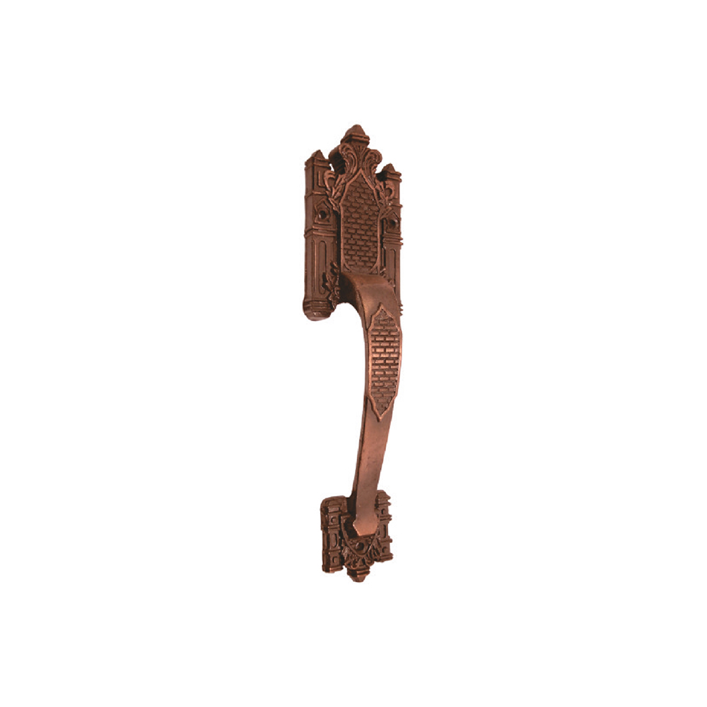 [F11380] Tirador Decorativo Para Puerta 7-1/2 Ac. Cobrizado.