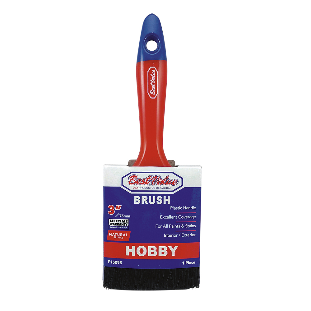 [F15095] Brocha Hobby 3” Cerda Natural M/plast. Natural. 3