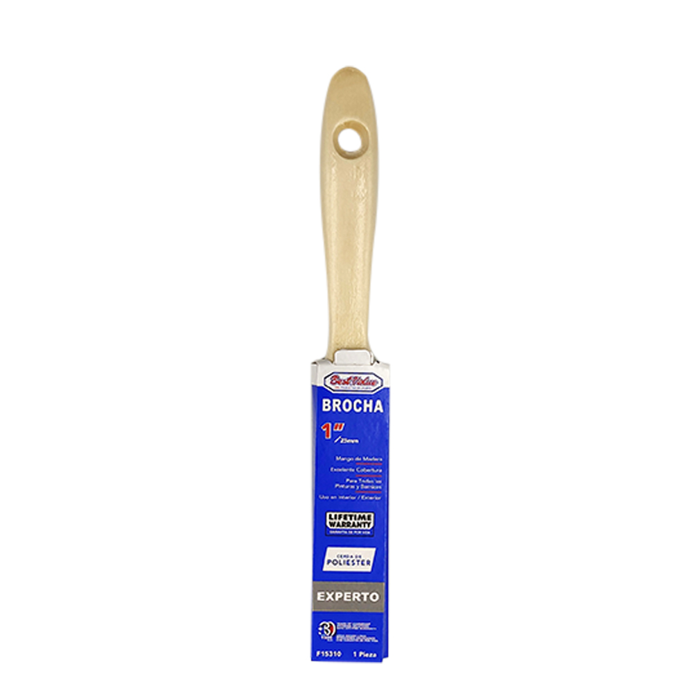 [F15310] Brocha Experto 1 Poliester M/mad. Cerdas De Poliester.
