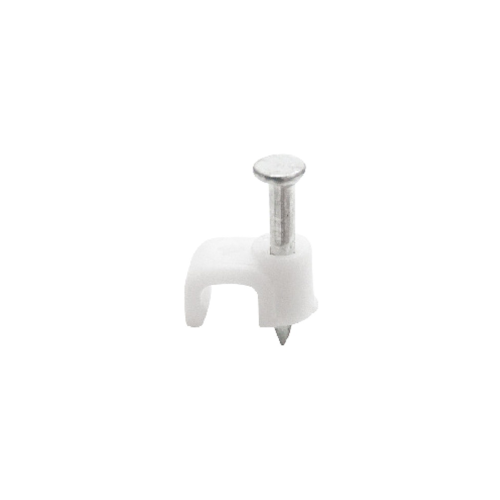 [F16406] Grapa Plastica Para Cable Plana. Polipropileno. 1/4(6mm)