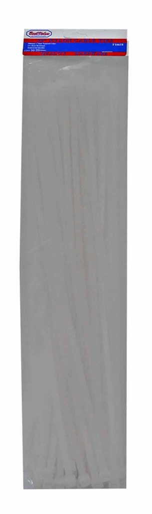 [F16618] Zuncho Plastico Blanco 20x (50pc). Natural. 7mm