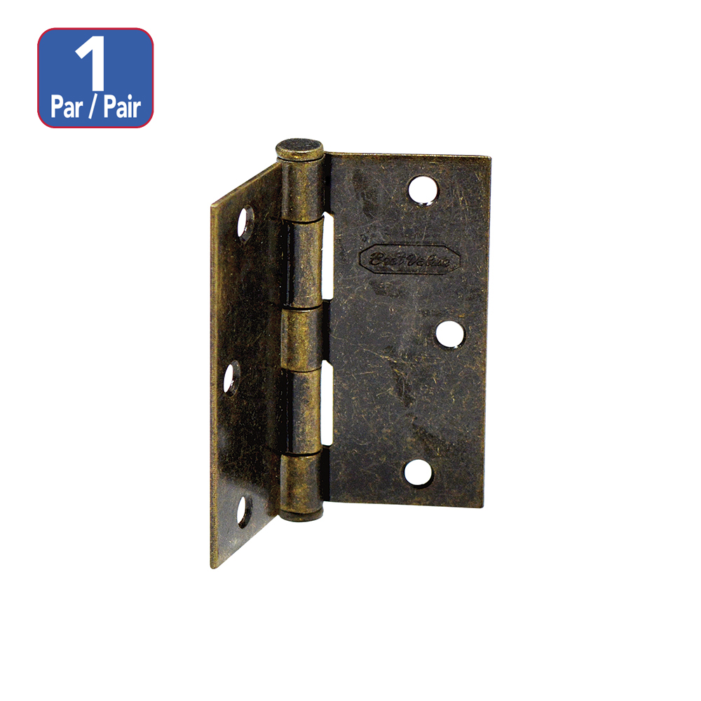 [F19A25] Bisagra Para Puerta A. Brass 2-1/2x 2-1/2. Bronceado. 2-1/2 X