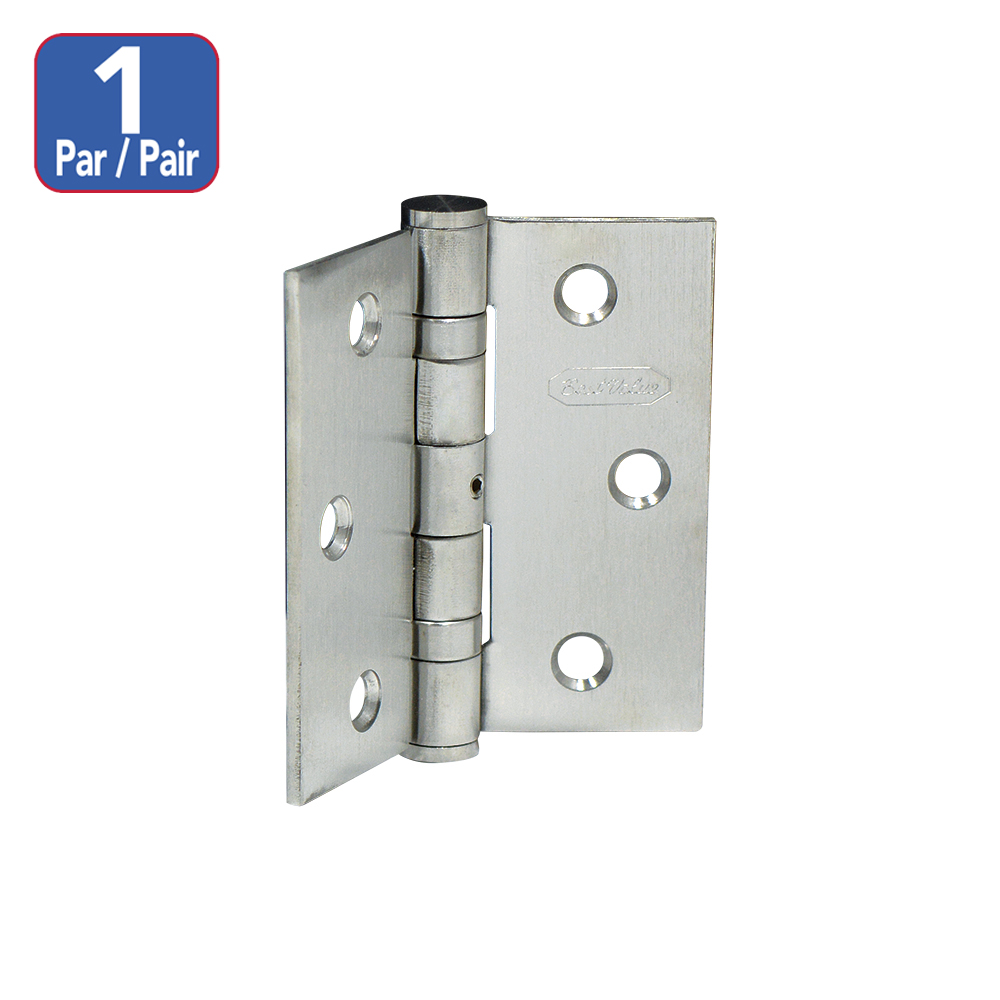 [F19R61] Bisagra Acero Inox Con Balinera 3-1/2. Pulido Laqueado. 3-1/2 X