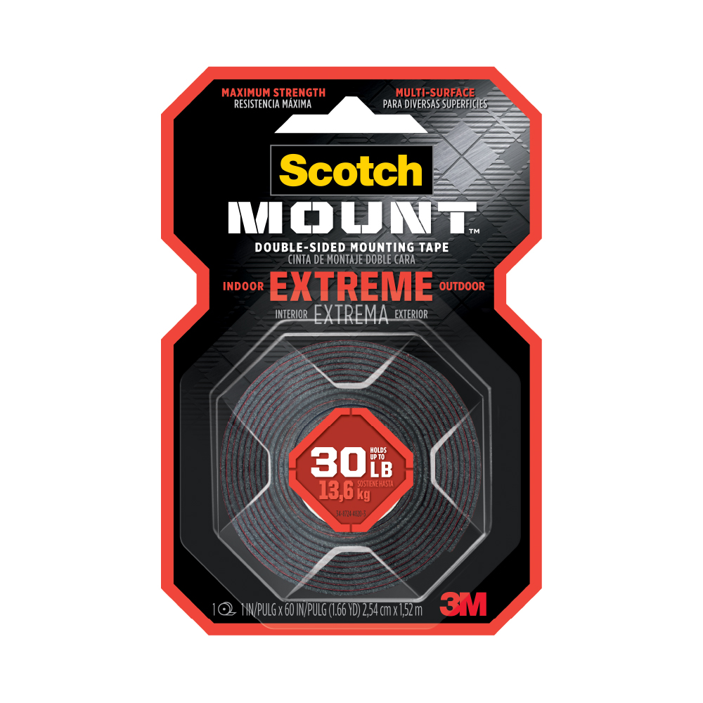 [F2920099] Tape Doble Contacto 3m Acrilico Negro 1x1. 52m #414h. Negro. 1 X 1.