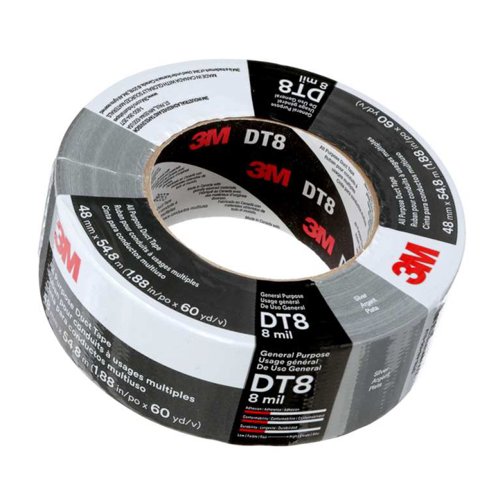 [F2920115] Tape De Ductos Multiuso Silver 2x60yd (48mm) Dt8. Gris. 2 X 60 Ydas