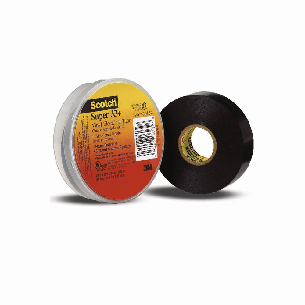 [F2920302] Tape Super 33+ 3m 3/4 X 66'. Negro. 66'