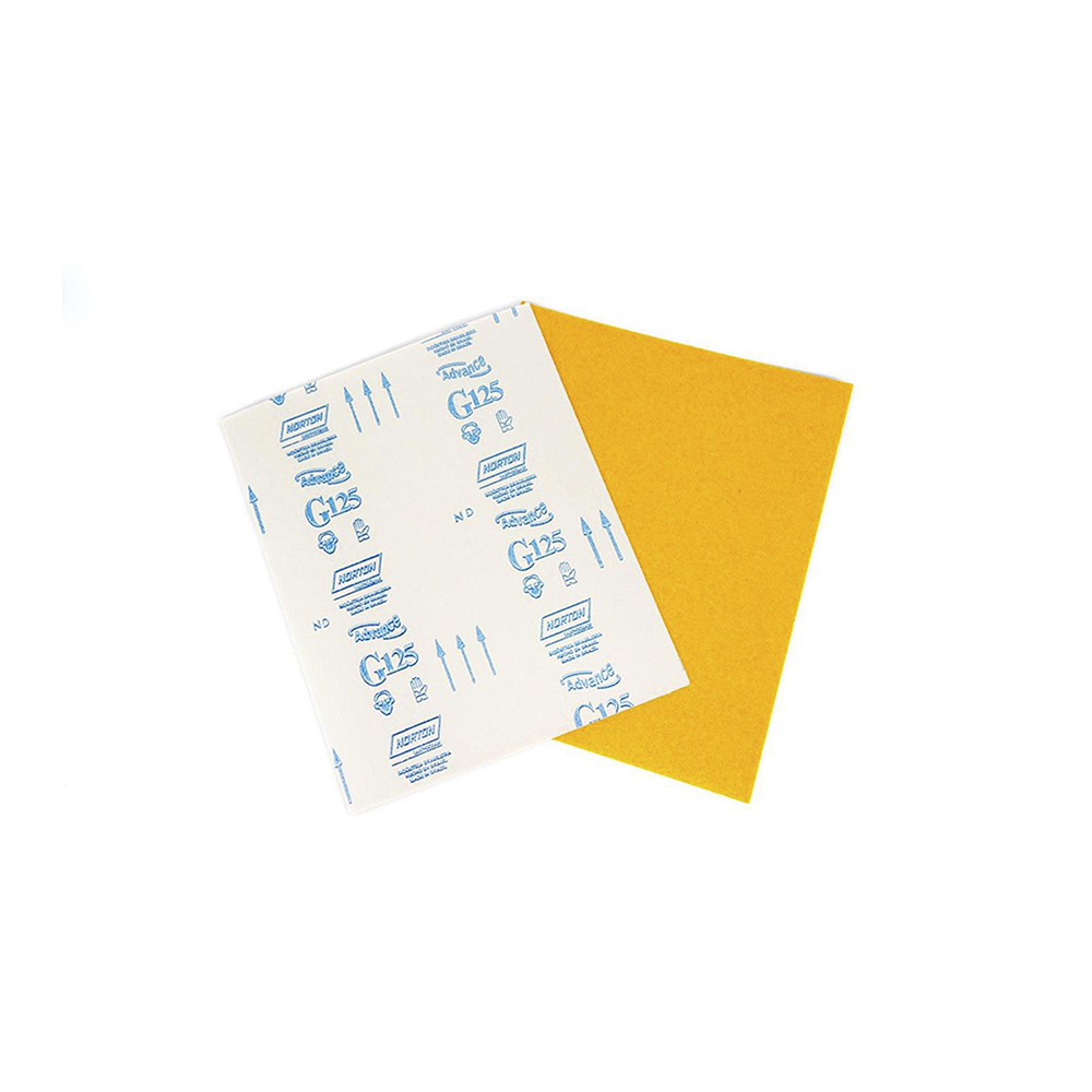[F593360] Lija Norton Amarilla #60 (25 Pliegos). Óxido De Aluminio. Pliegos)