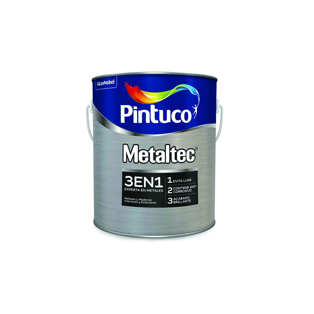 [A14165] Metaltec 3en1 Pintuco Negro T-95 1 Gl (3. 785l)