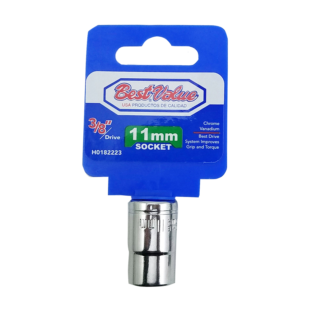 [H0182223] Socket 3/8. Cromo Vanadio. 11mm