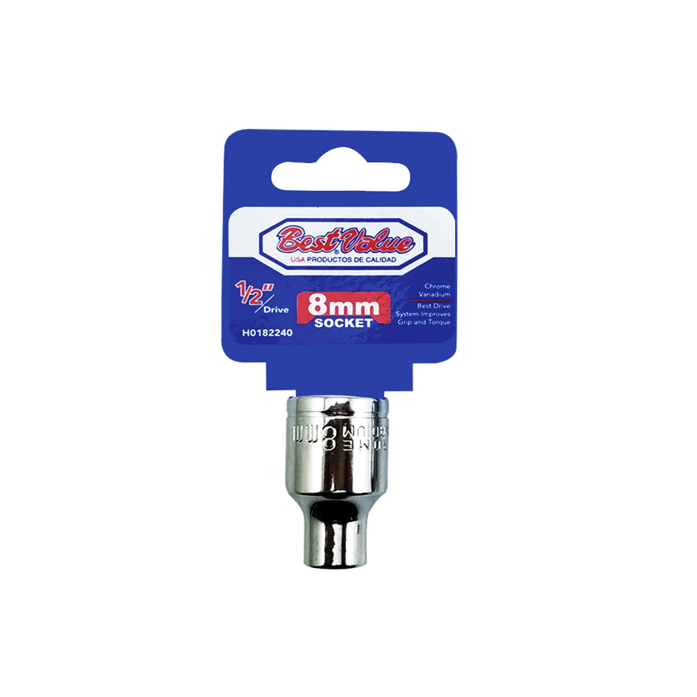 [H0182240] Socket 1/2. Cromo Vanadio. 8mm