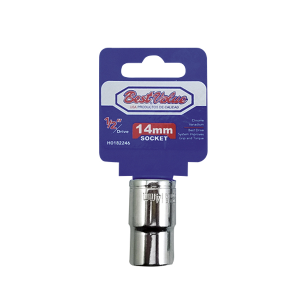 [H0182246] Socket 1/2. Cromo Vanadio. 14mm