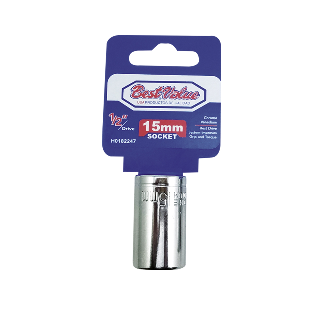 [H0182247] Socket 1/2. Cromo Vanadio. 15mm
