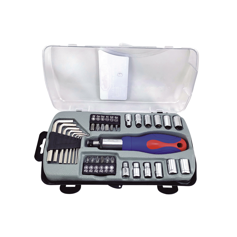 [H0183002] Juego Dado/punta Bestvalue 37 Pcs 1/4