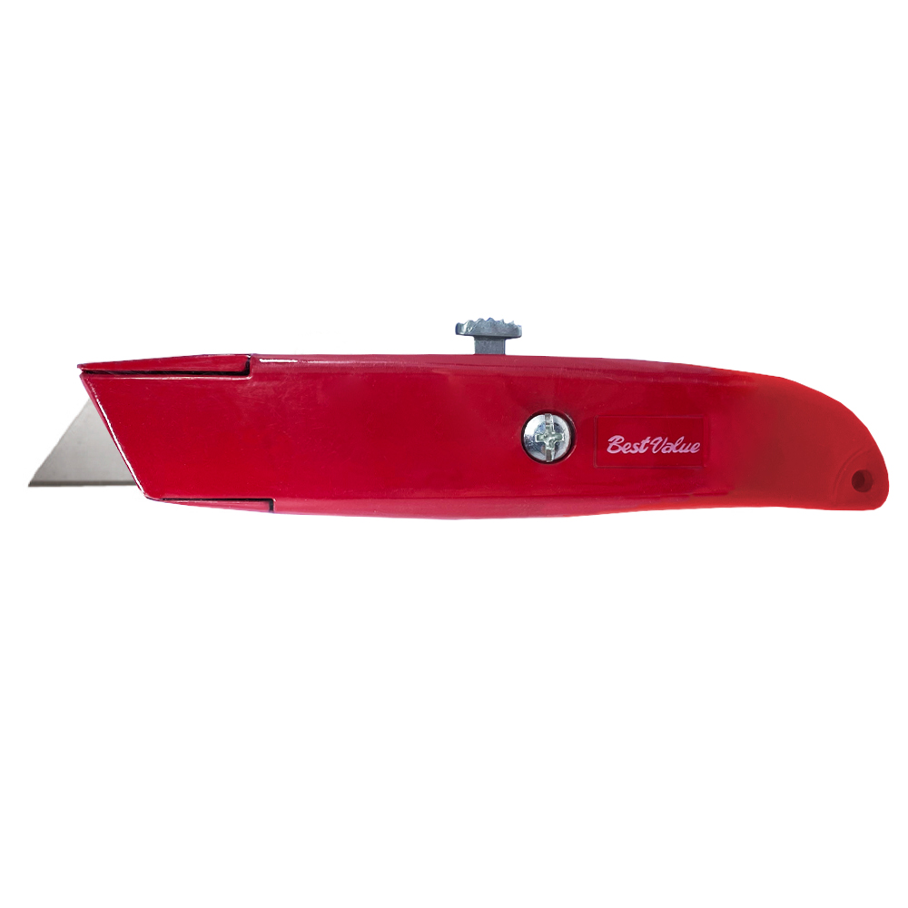 [H01950] Cuchilla Utilidad Metal Retractable. Rojo. 6 X 11/16
