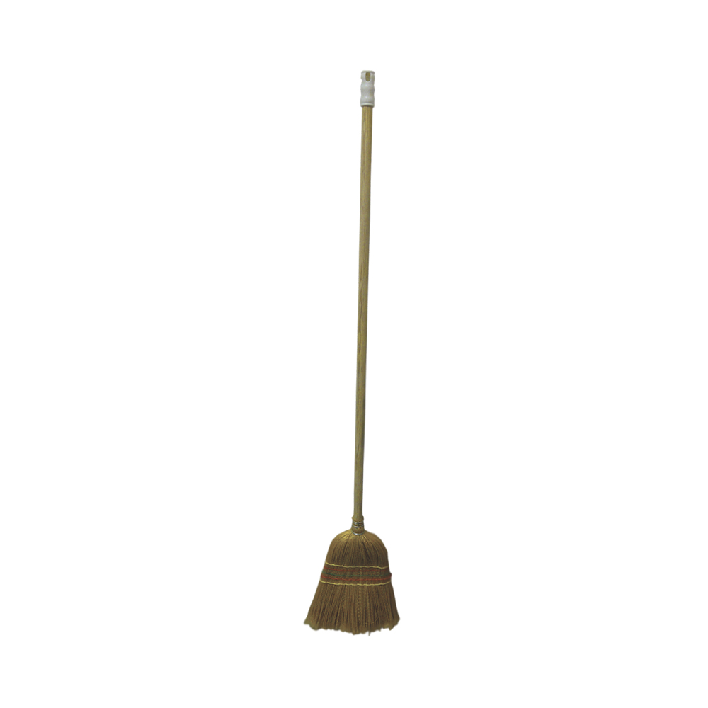 [H02026] Escoba Cosida B. Q. (heavy). Mango De Madera. 52-3/4