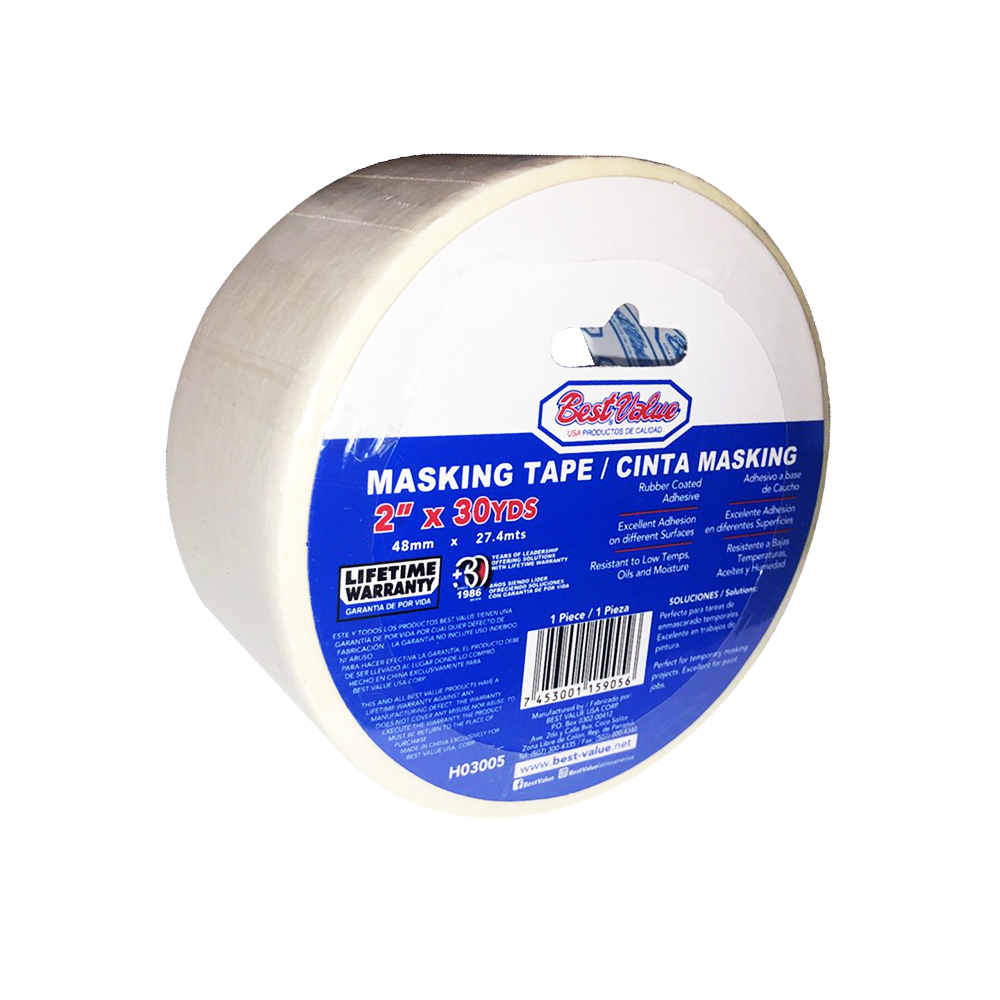 [H03005] Masking Tape 2 (30 Yds). Adhesivo A Base De Caucho. 2(48mm)