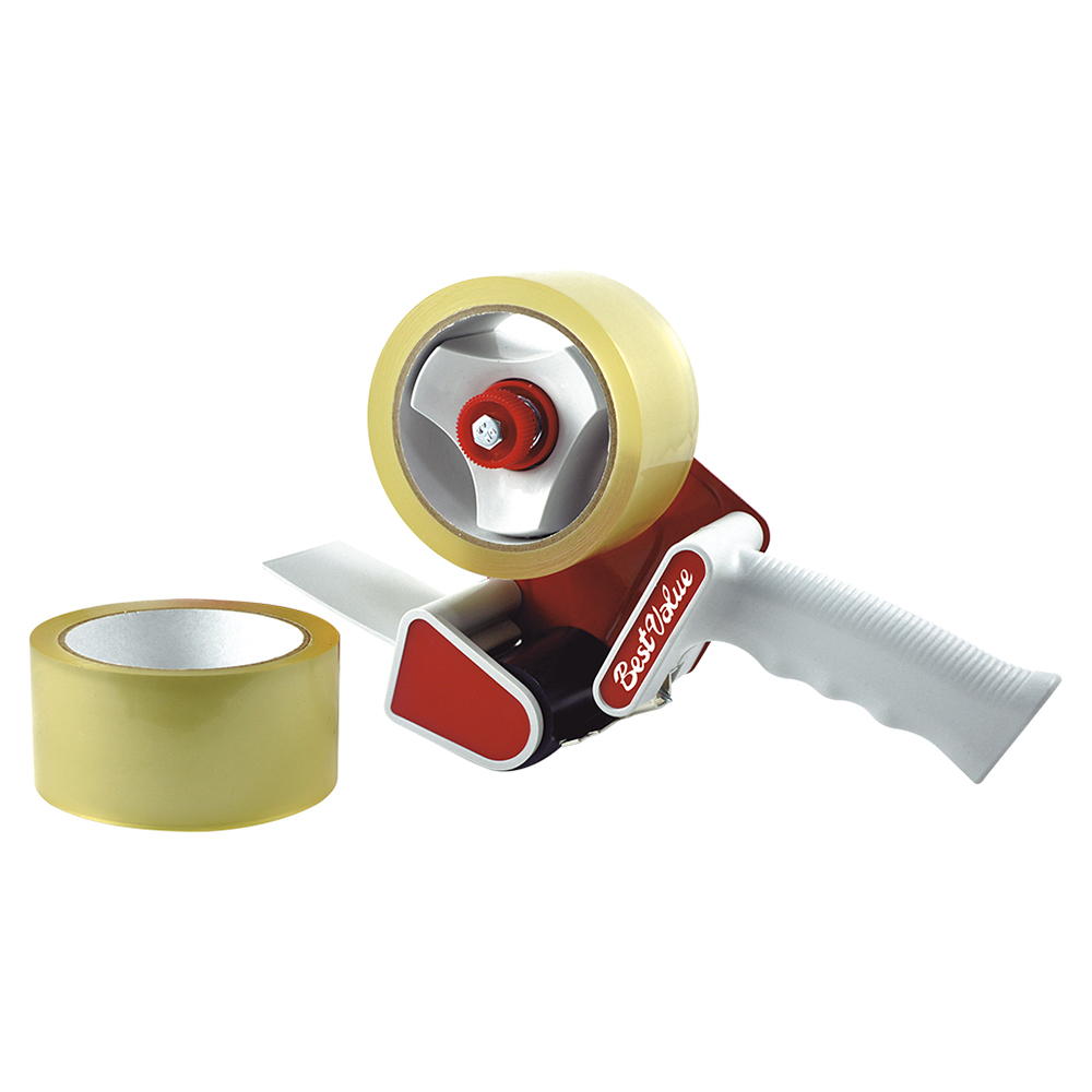 [H03056] Dispensador Para Tape Empacar Con 2 Tapes. Blanco. Ancho