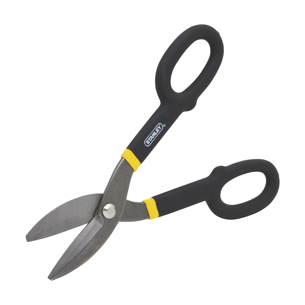 [H0414558] Tijera Para Metal Stanley Recta De 12. Amarillo Y Negro. 12 (305 Mm). Multipropósito