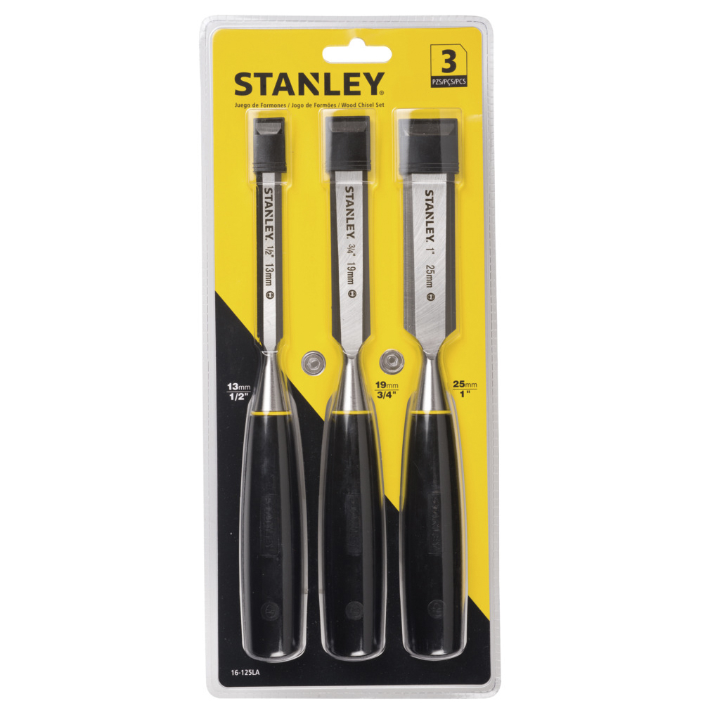 [H0416125] Juego De Formones Stanley Thrifty 3 Pcs. Acero Templado. Piezas