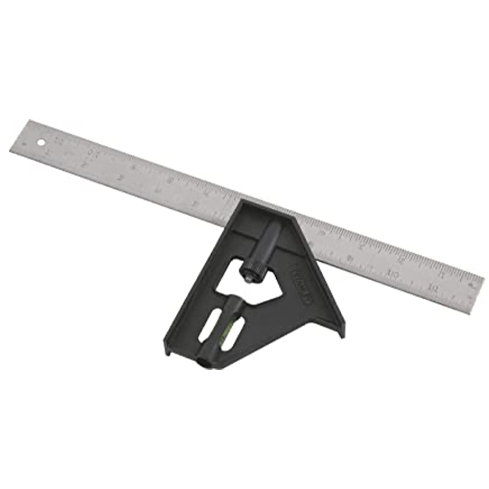 [H0445912] Escuadra Para Carpintero Stanley 8 X 12. Acero Templado. Transparente