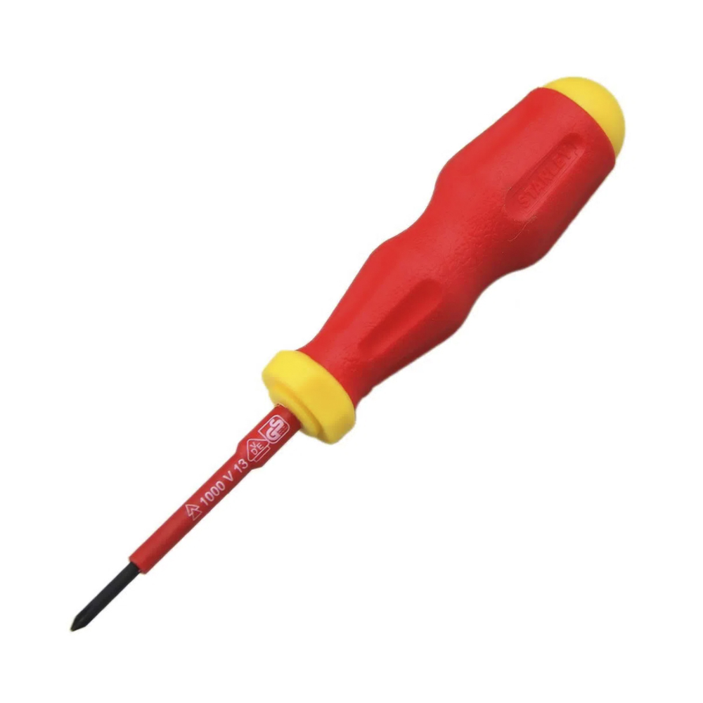 [H0465973] Destornillador Aislado Stanley (+) #1. Ergonómico. 3-1/5 (75 Mm)