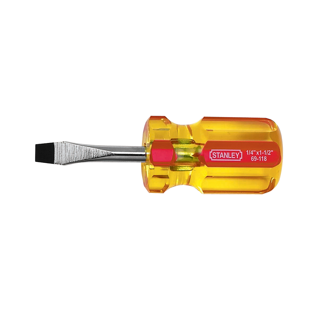 [H0469118] Destornillador Stanley Pro (-)1/4x1-1/2. Cromo Vanadio. 1/4 () X 1-1/2 (40 Mm)