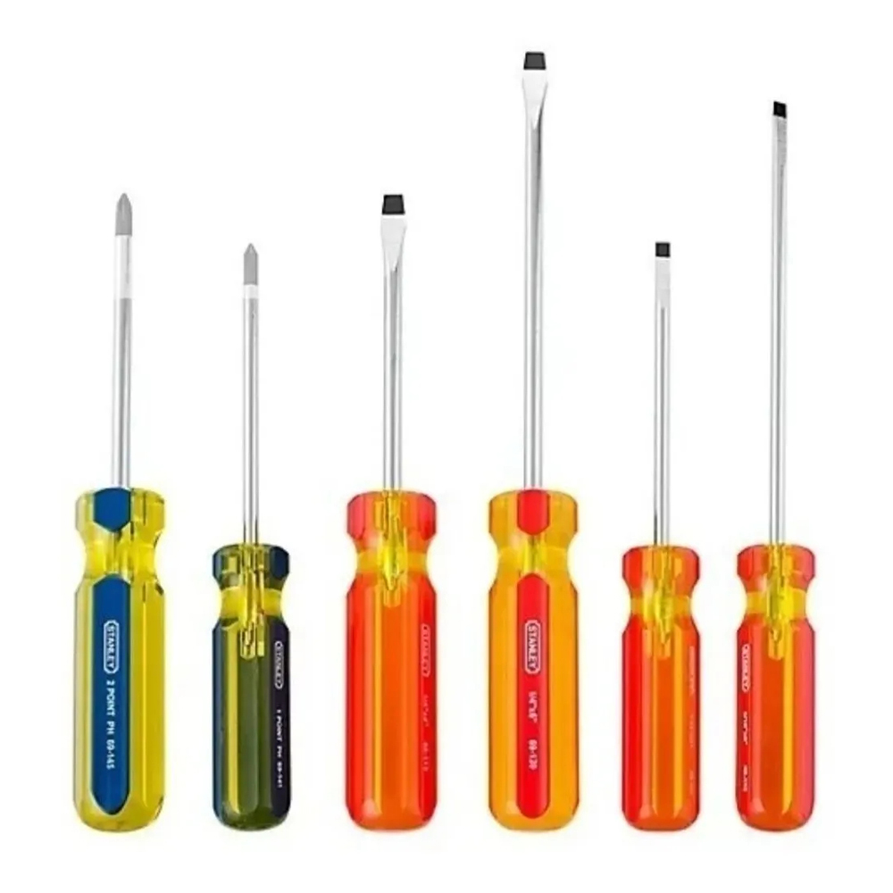 [H0469170] Juego Destornillador Stanley Pro 6pcs. Cromo Vanadio. 6 Piezas