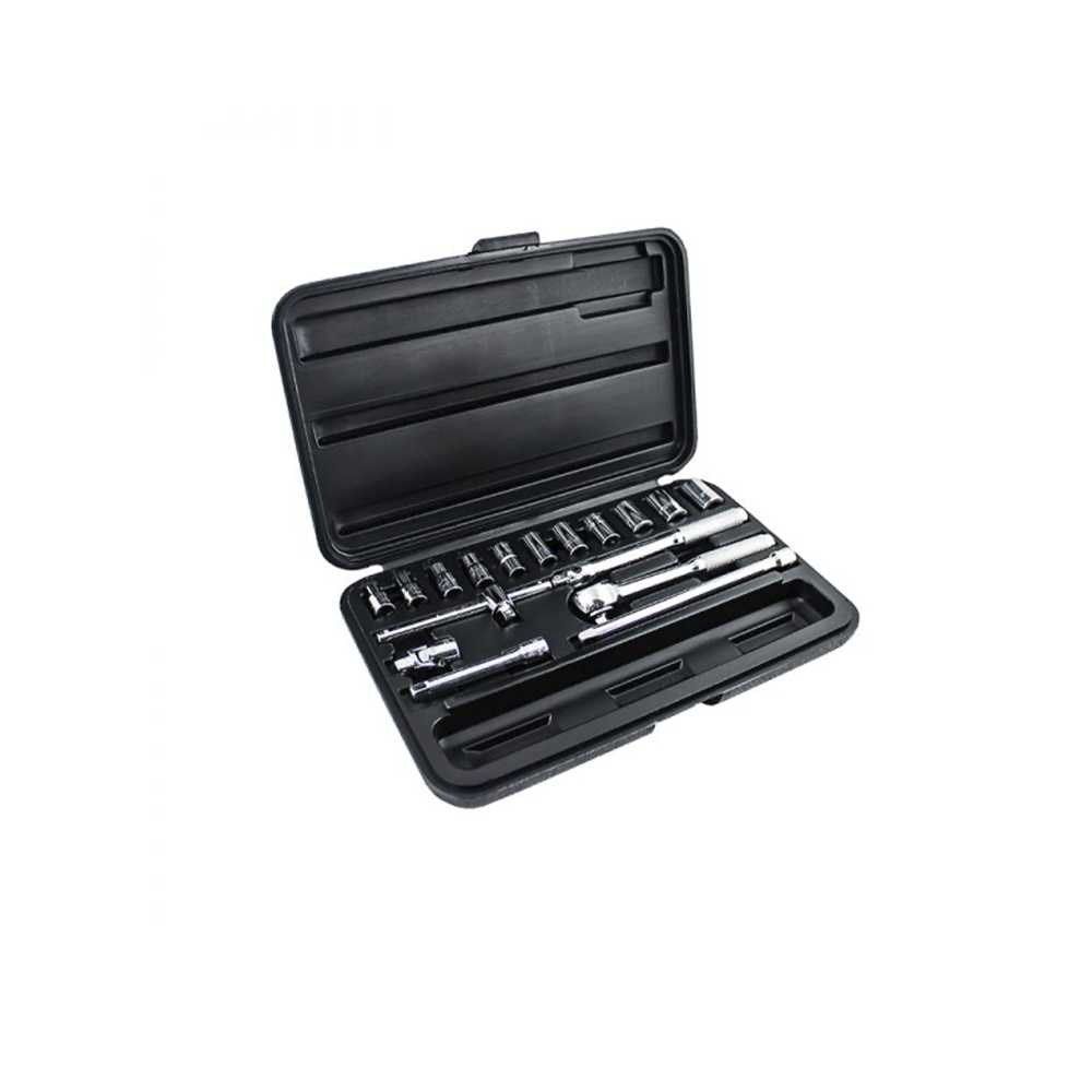 [H0486117] Juego Socket Stanley R-1/4 18pcs 4-13mm. Cromo Vanadio. 18 Piezas