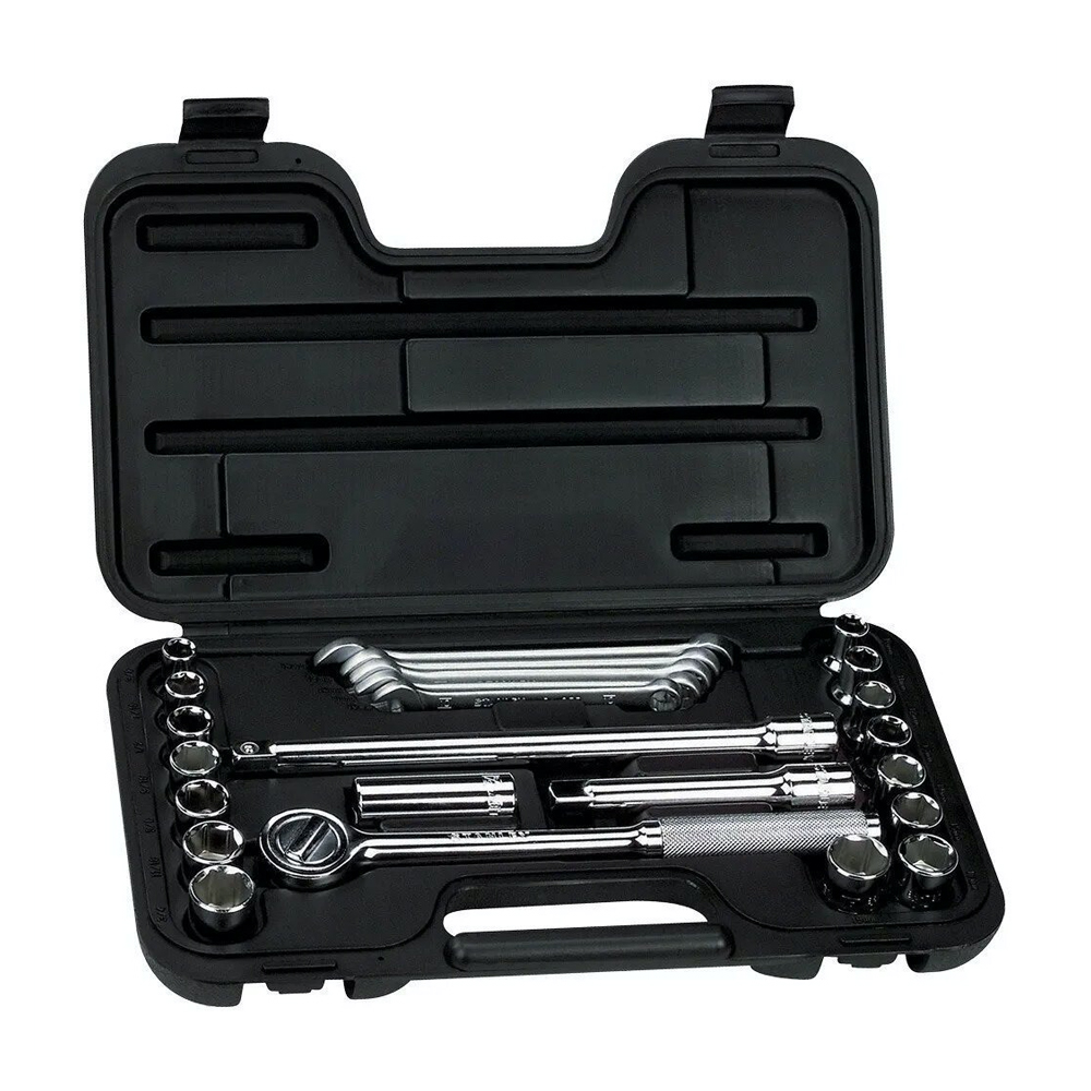 [H0486736] Juego Socket Stanley M-1/2 25pcs 10-19mm. Cromo Vanadio. 25 Piezas
