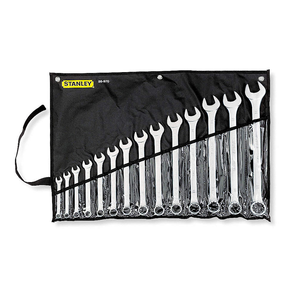 [H0486970] Juego Llaves Comb Stanley 14pc 3/8-1 1/4 (d). Cromo Vanadio. 14 Piezas
