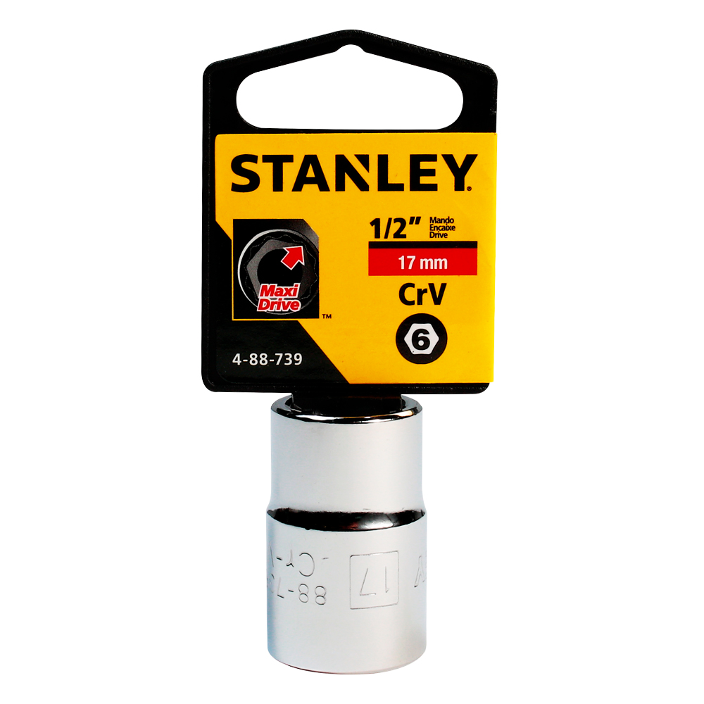 [H0488739] Socket Stanley 1/2 Corto 6pt. Cromo Vanadio. X 17mm