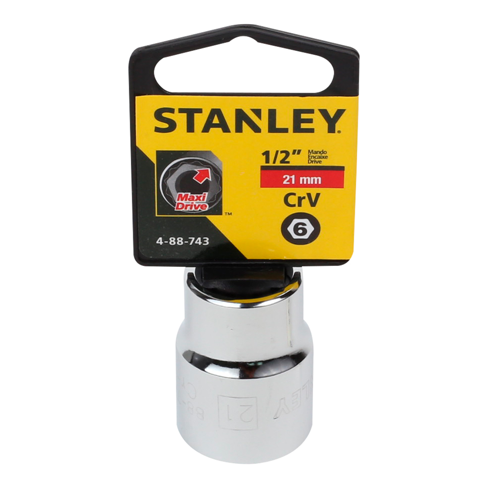 [H0488743] Socket Stanley 1/2 Corto 6pt. Cromo Vanadio. X 21mm
