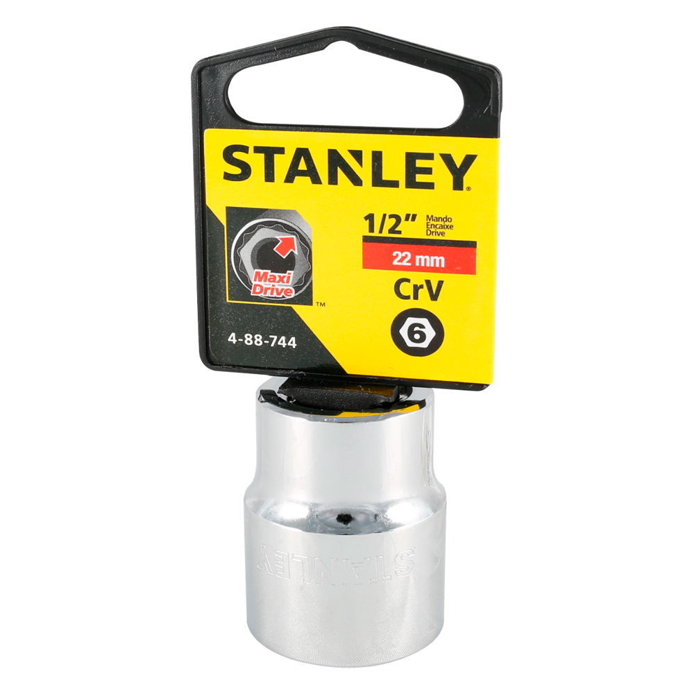 [H0488744] Socket Stanley 1/2 Corto 6pt. Cromo Vanadio. X 22mm