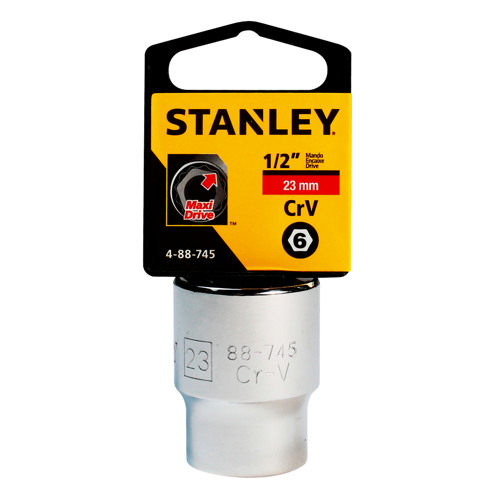 [H0488745] Socket Stanley 1/2 Corto 6pt. Cromo Vanadio. X 23mm