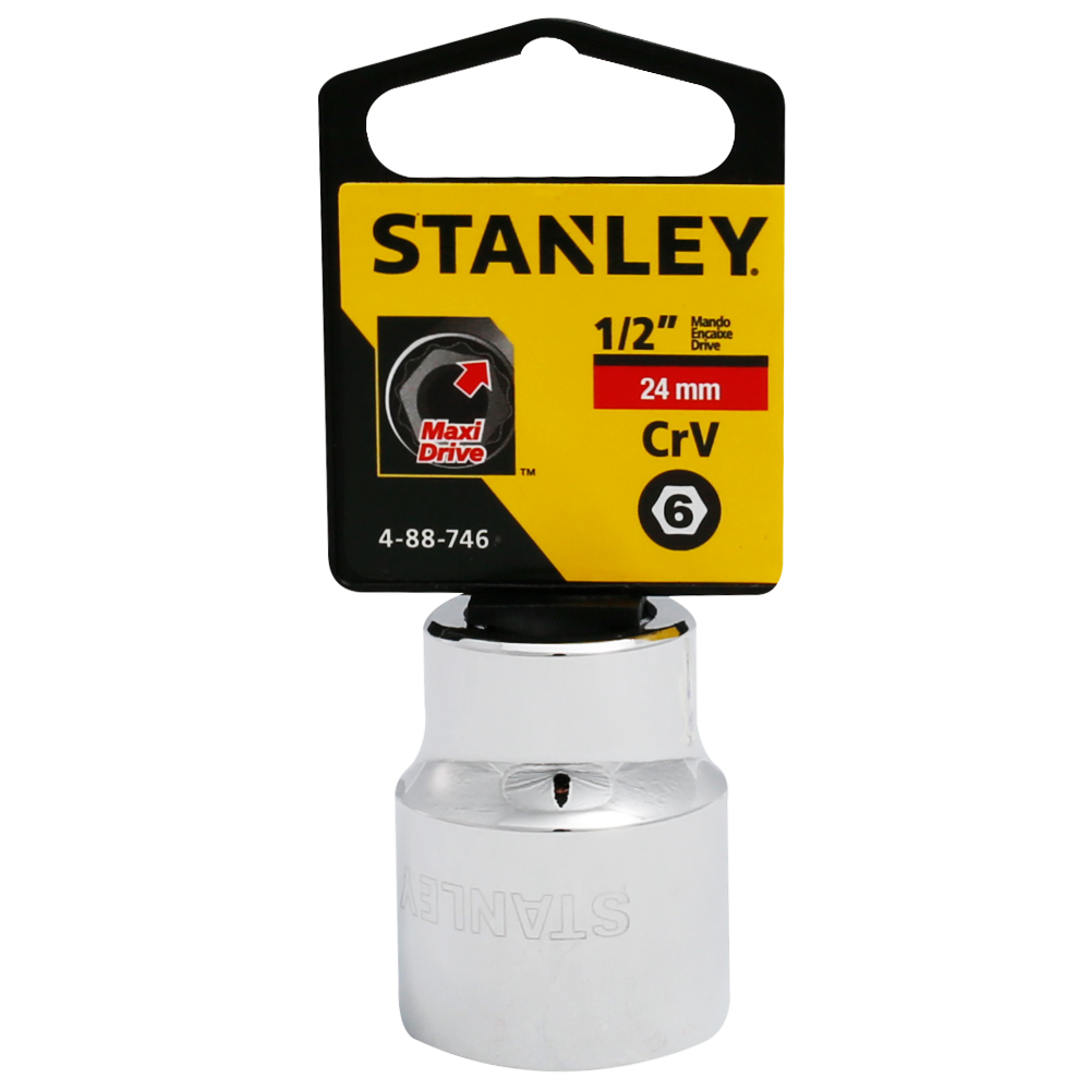 [H0488746] Socket Stanley 1/2 Corto 6pt. Cromo Vanadio. X 24mm