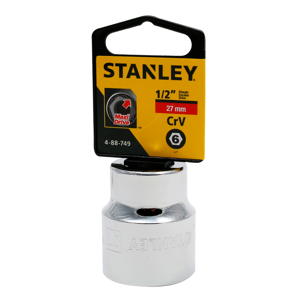 [H0488749] Socket Stanley 1/2 Corto 6pt. Cromo Vanadio. X 27mm